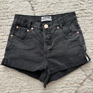 NWOT ONE TEASPOON BLACK DENIK SHORT SIZE:25